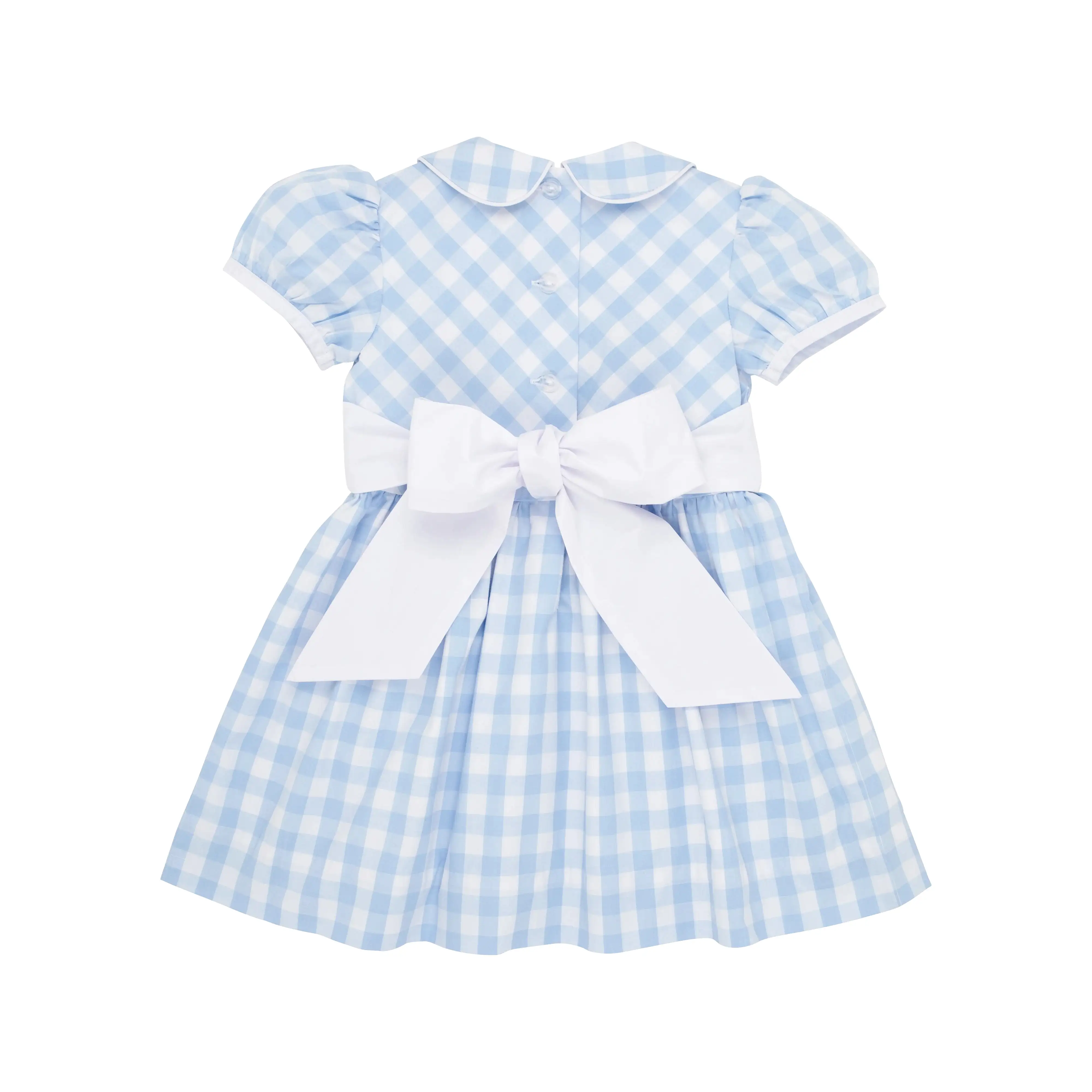 The Beaufort Bonnet Company - Beale Street Blue Check Cindy Lou Sash Dress