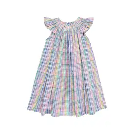 The Beaufort Bonnet Company - Colored Pens Plaid Sandy Smocked Dress