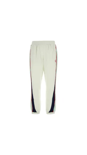 Track Pants with Logo Band - White