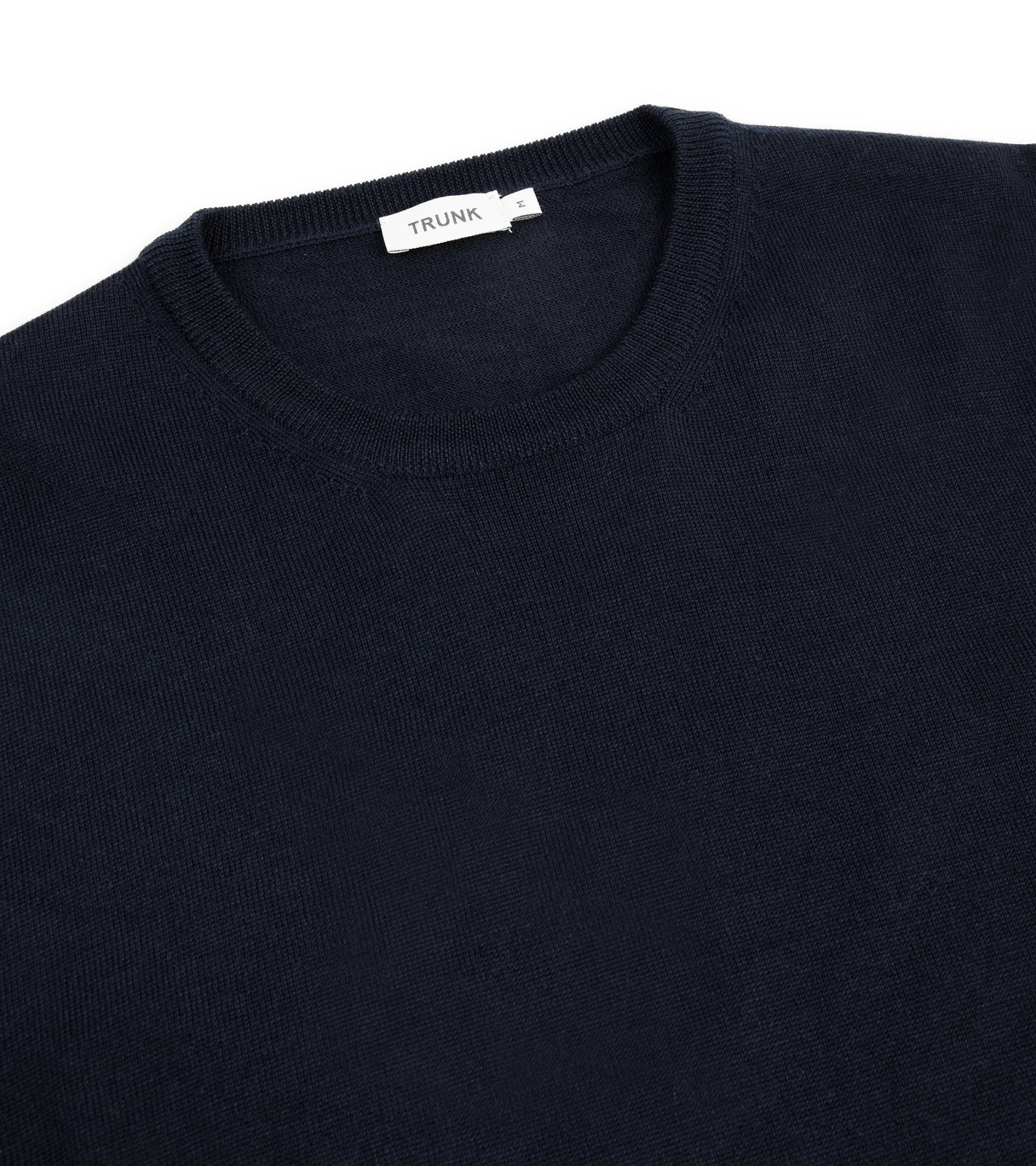 Trunk Harley Merino Crew Neck Sweater: Navy