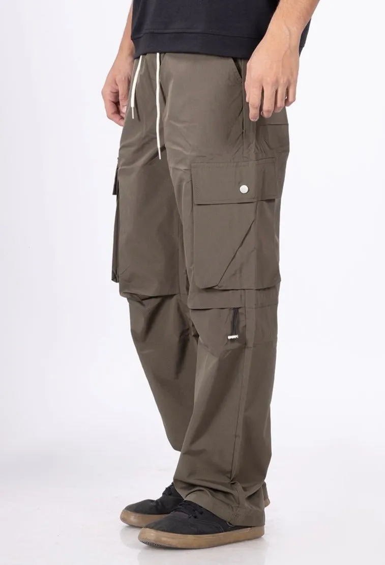 Urban Core Olive Parachute Pants [ Unisex ]