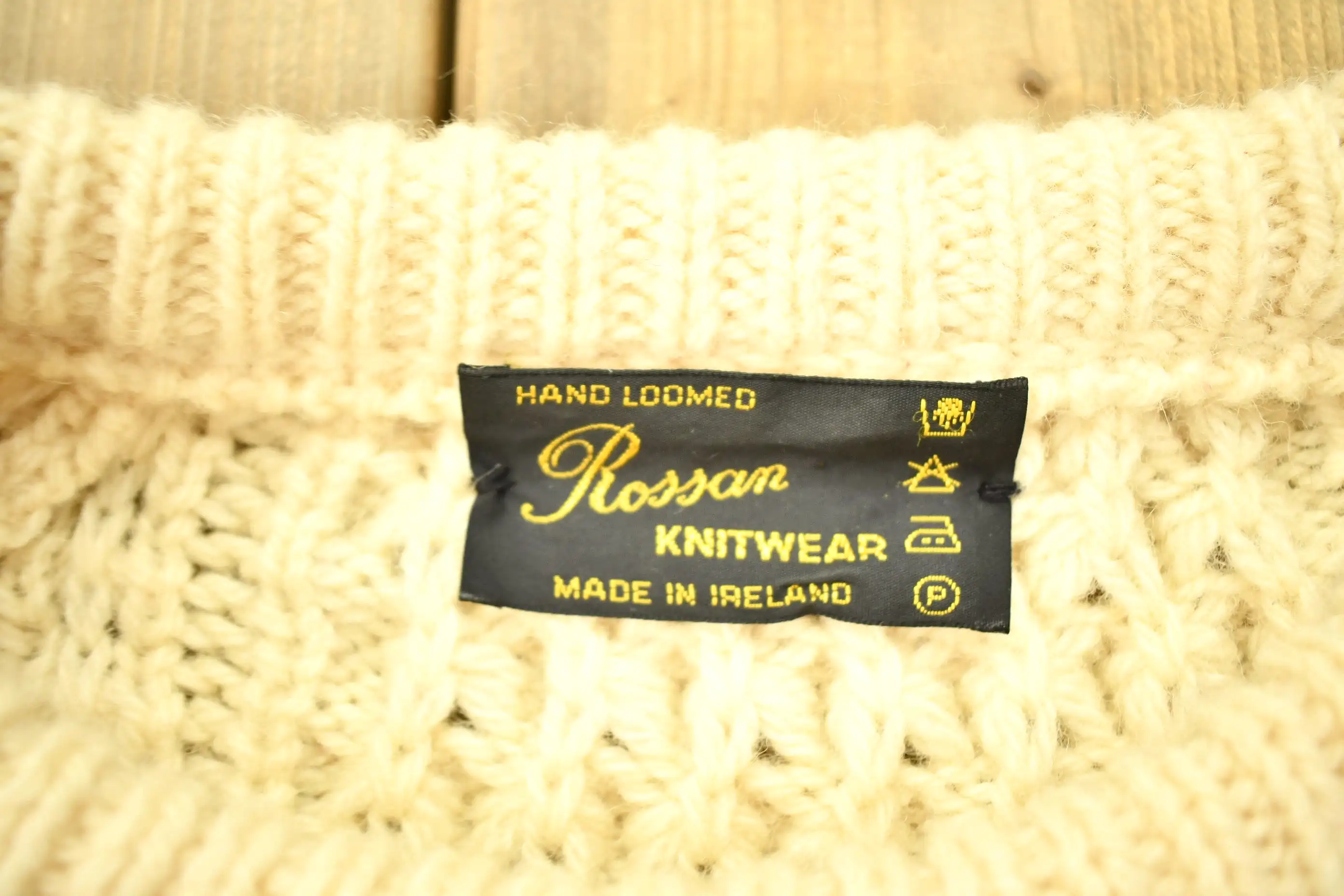 Vintage 1970s Rossan Knitwear 100% Wool 3D Cable Knit Sweater / Made In Ireland / True Vintage / Winter Sweater / Hand Loomed