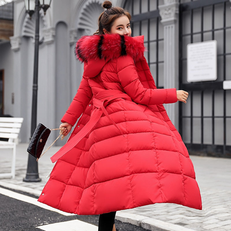 Winter jacket women warm fashion coat long dress thick coat