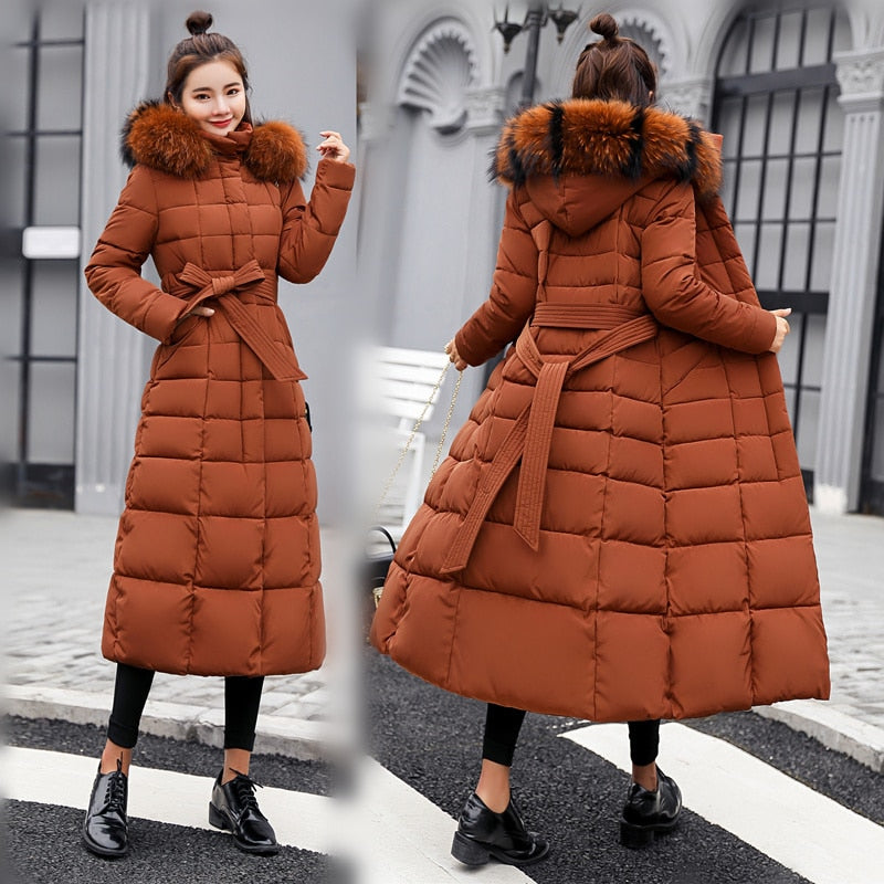 Winter jacket women warm fashion coat long dress thick coat