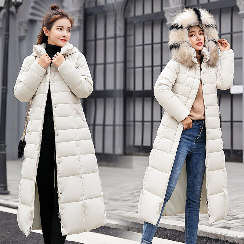 Winter jacket women warm fashion coat long dress thick coat