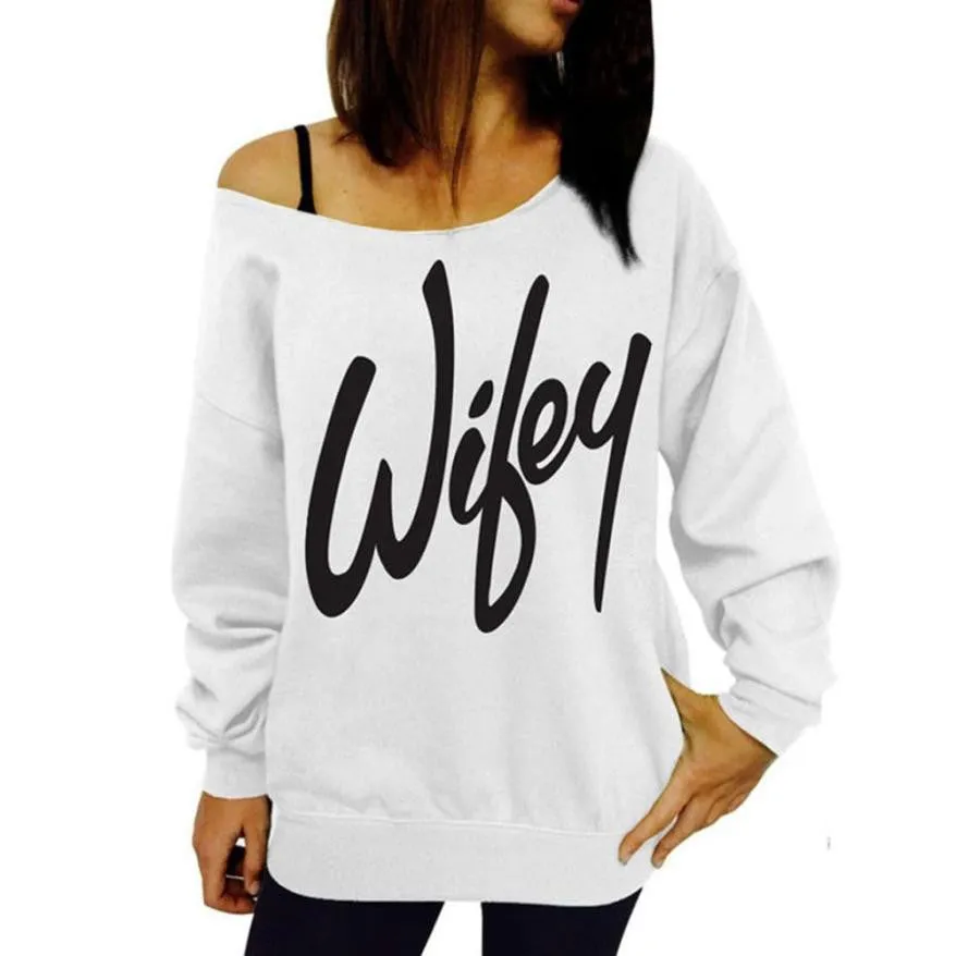 Women Hoodies Sweatshirts Oblique Shoulders Loose Punk Streetwear Women Tracksuits Spring Pullover Moletom Feminino Com Capuz#15