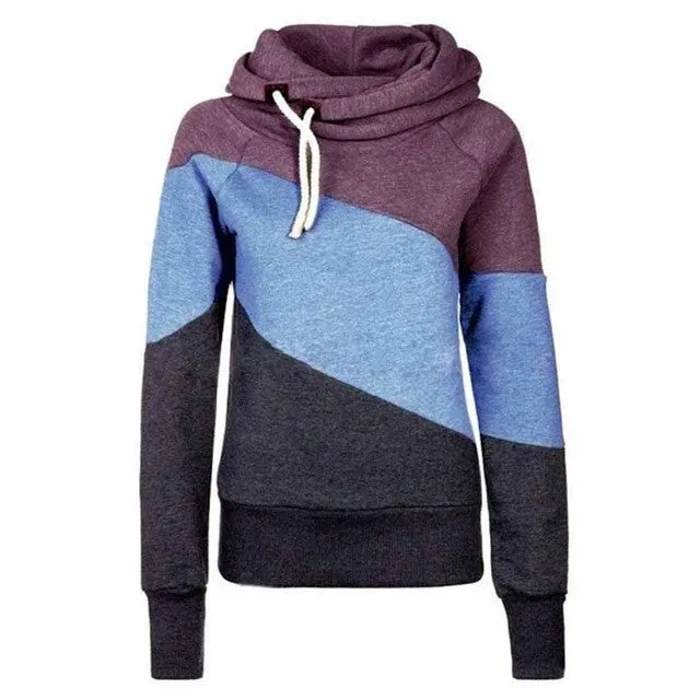 Women Sudaderas Mujer Hoody Autumn Winter Sportwear Thickening Patchwork Women Sweatshirt Hoodies 70031 GS