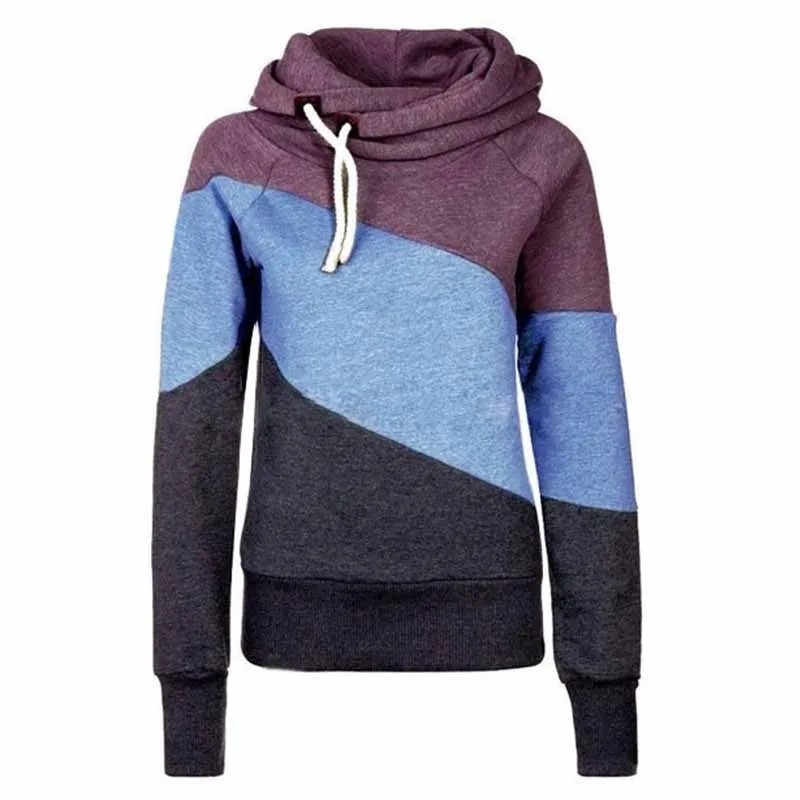 Women Sudaderas Mujer Hoody Autumn Winter Sportwear Thickening Patchwork Women Sweatshirt Hoodies 70031 GS