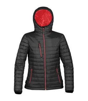 Womens/ladies gravity thermal jacket black/true red Stormtech