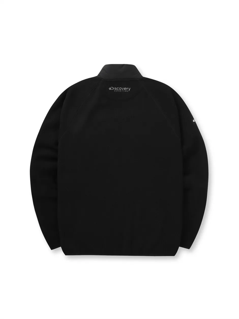 Woven Hybrid Fleece Jacket Black