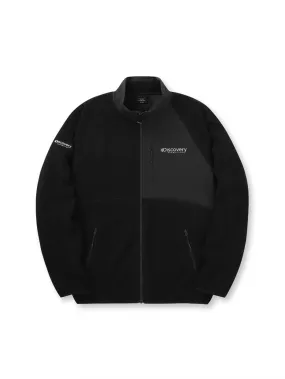 Woven Hybrid Fleece Jacket Black